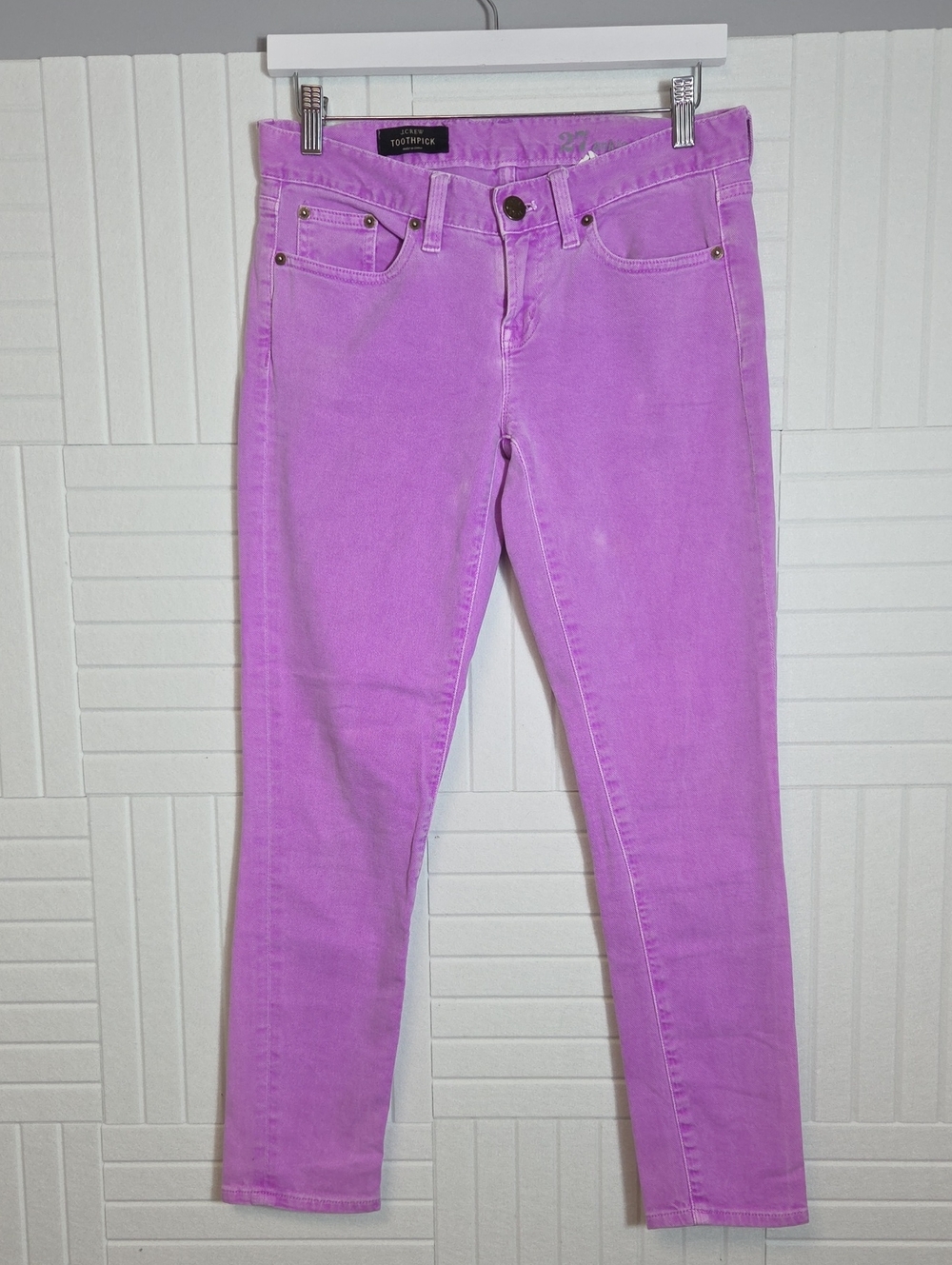 J. Crew Lilac Toothpick Jeans Size 27